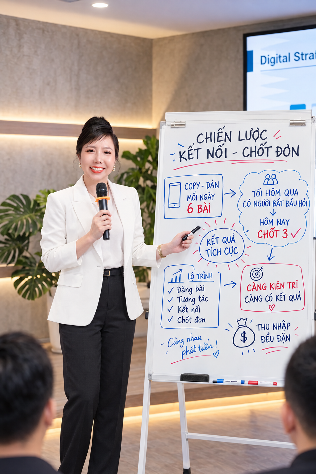 Phương Văn Hùng đứng bảng phễu chuyển đổi